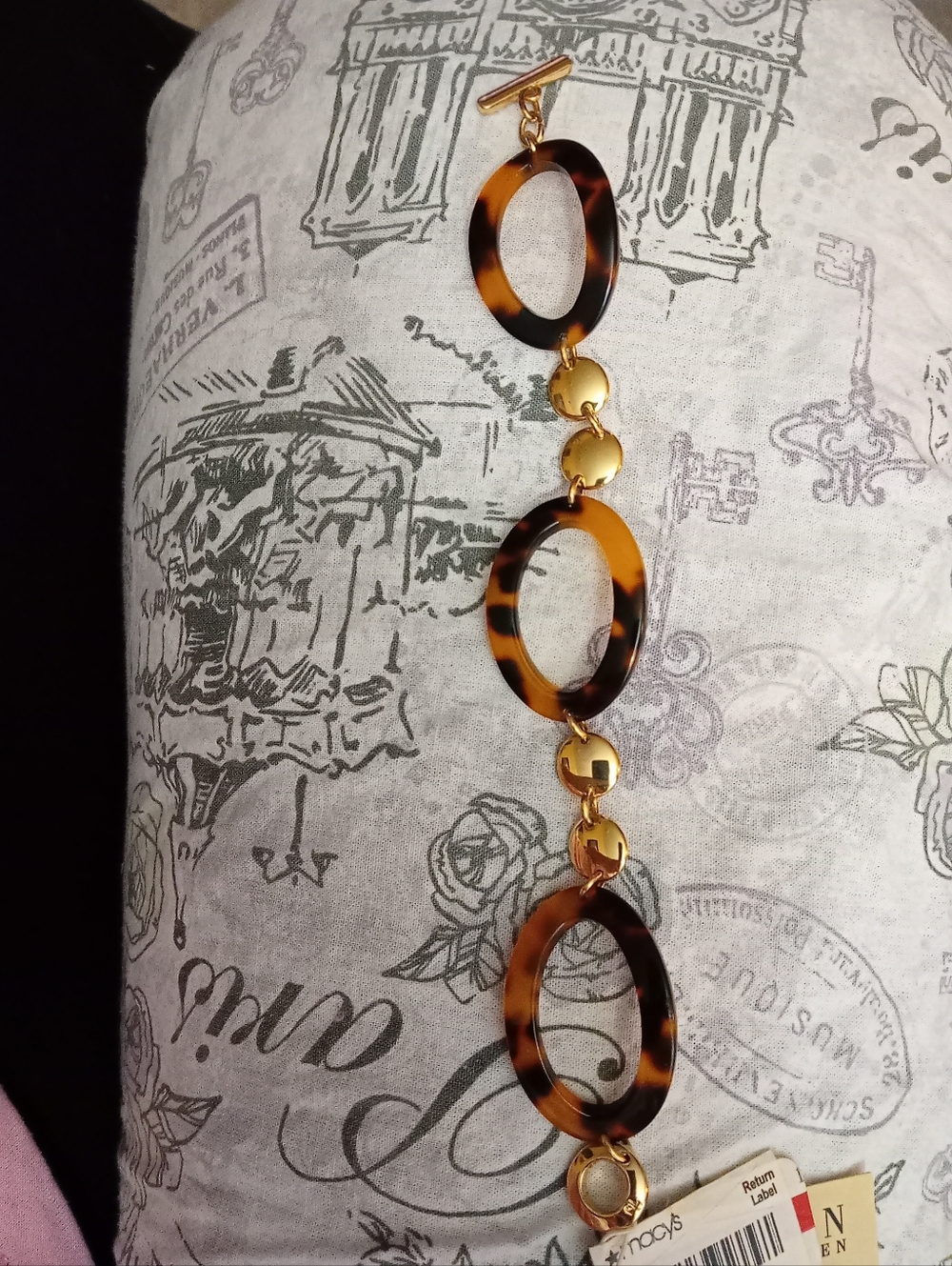 Ralph Lauren Tortoise Shell and Gold Necklace And Bracelet - Picture 4 of 4